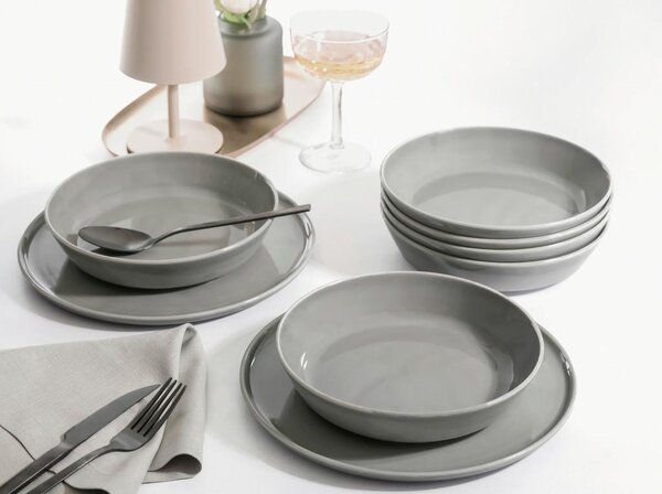 Creatable Jedilni Servis Chef Collection Grey, 12-Delni