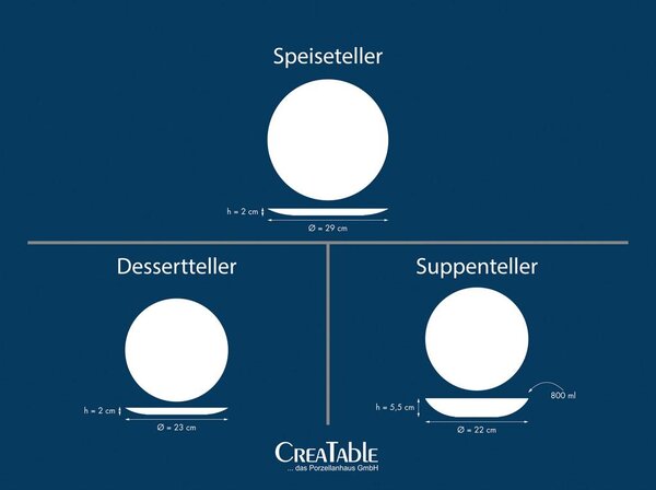 Creatable Jedilni Servis Stone Town Grey, 12-Delni