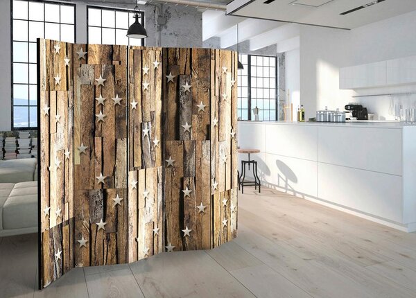 Artgeist Paravan Wooden Connstelation I, 5-Delni, Dvostranski
