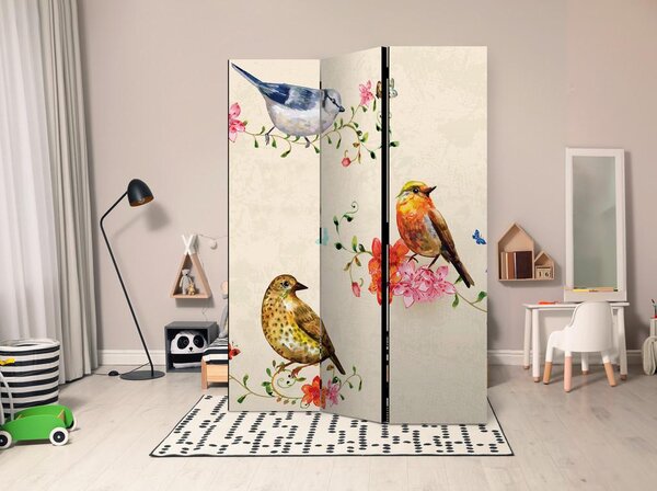Artgeist Paravan Bird Song, 3-Delni, Enostranski