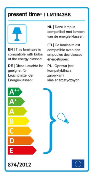 Črna železna stoječa svetilka Leitmotiv Fit