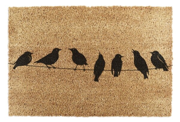 Predpražnik iz kokosovih vlaken 40x60 cm Birds On a Wire – Artsy Doormats