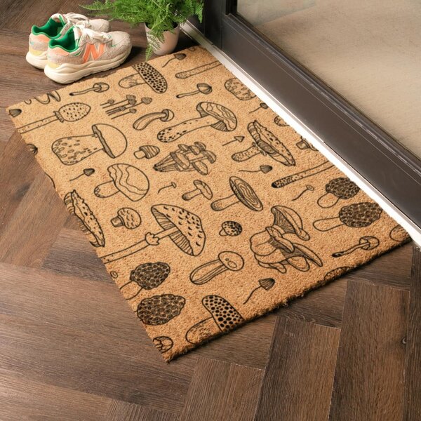 Predpražnik iz kokosovih vlaken 40x60 cm Mushrooms – Artsy Doormats