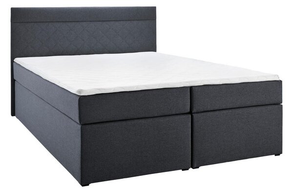 Bessagi Home Boxspring Postelja Rosa, Temno Siva, 140x200