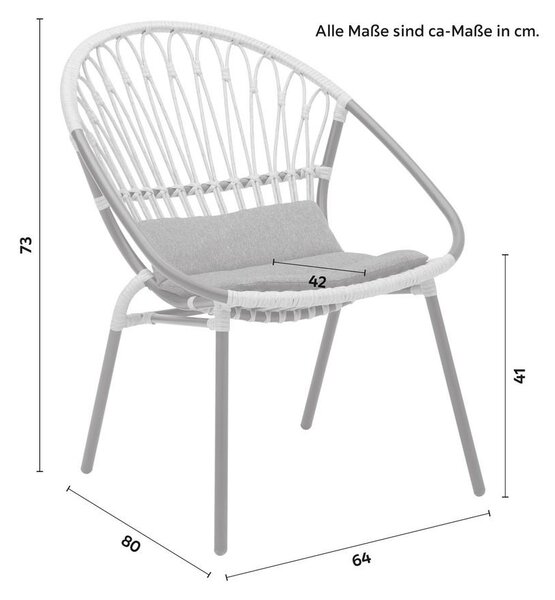 Bessagi Garden Set Za Balkon Giulia Rjava, Črna, Jeklo, Steklo