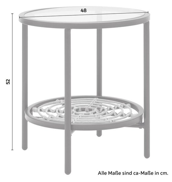 Bessagi Garden Set Za Balkon Giulia Rjava, Črna, Jeklo, Steklo