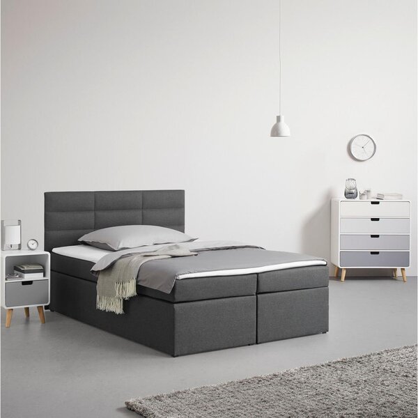 Bessagi Home Postelja Boxspring Lisa, Antracit, 140x200