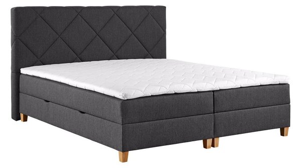 Bessagi Home Postelja Boxspring Marcello, Siva, S Predalom, 180x200