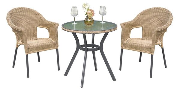 Gardenson Balkonska Garnitura Ravenna, Aluminij, 3-Delno