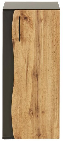 Premium Living Spodnja Omarica Timber, Hrast, Temno Siva