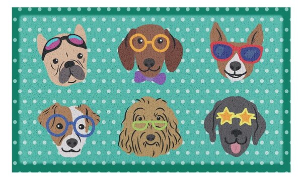 Predpražnik 40x70 cm Dogs on Polka Dots – Artsy Doormats