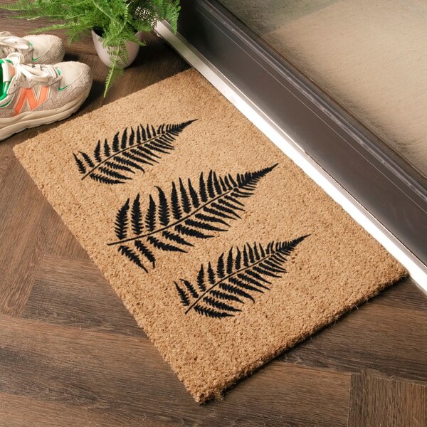 Predpražnik iz kokosovih vlaken 40x60 cm Fern Leaf – Artsy Doormats