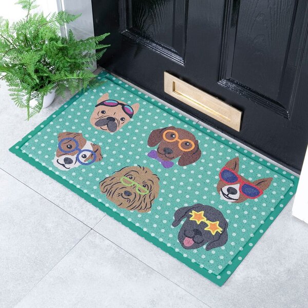 Predpražnik 40x70 cm Dogs on Polka Dots – Artsy Doormats