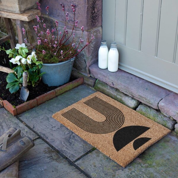 Predpražnik iz kokosovih vlaken 40x60 cm Half Moon – Artsy Doormats