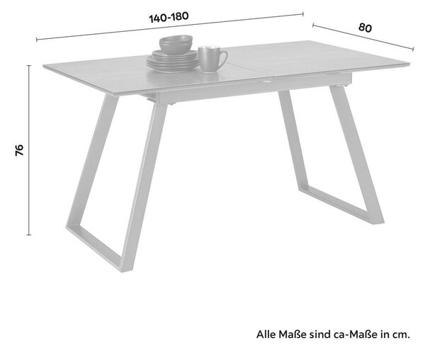 Mömax Raztegljiva Jedilna Miza Lukas, Ca. 140-180 X 80 Cm