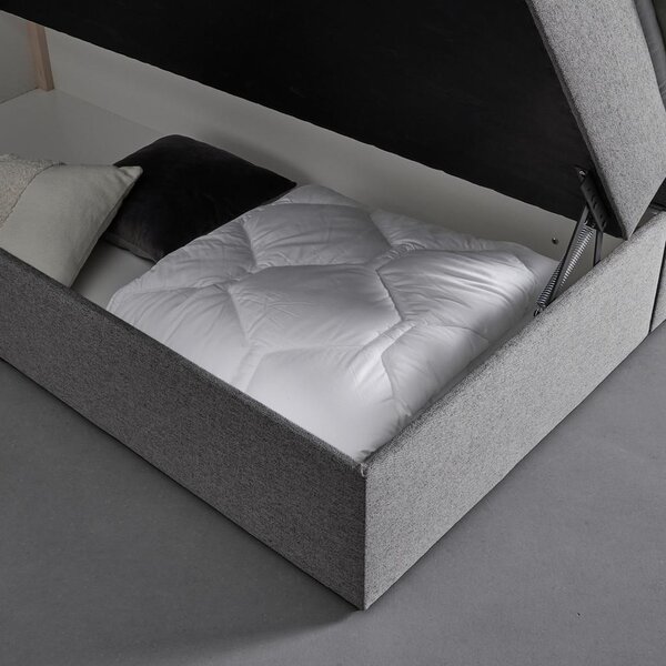 Bessagi Home Postelja Boxspring Nicole, Siva, 180x200