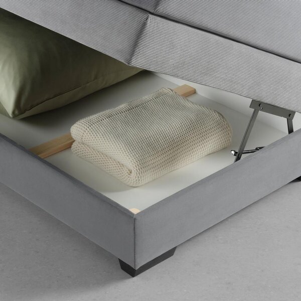 Premium Living Postelja Boxspring Sevilla, Siva, 180x200