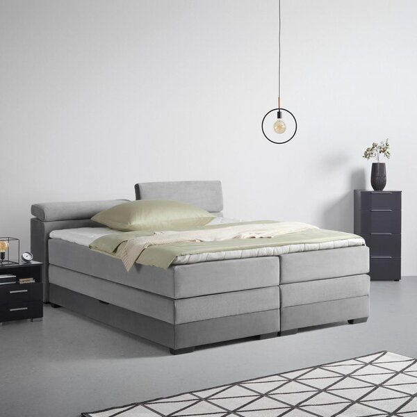 Premium Living Postelja Boxspring Sevilla, Siva, 180x200