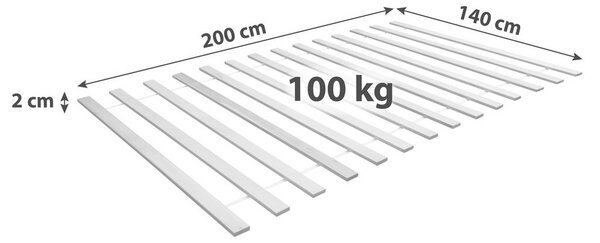 MID.YOU Letvena Podlaga V Roli, Bukev, 140x200