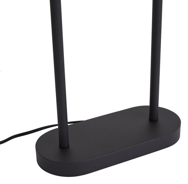 Namizna svetilka črna s črnim ovalnim senčilom 35 cm - Thijmen