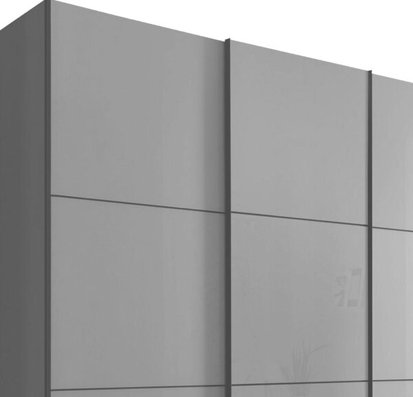 Premium Living Omara Z Drsnimi Vrati Includo Glas, Siva, 280 Cm