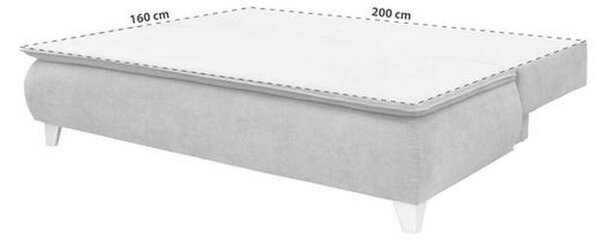 Mömax Zofa Boxspring Mona, Rumena, Ležišče, Predal