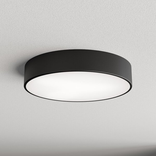 TEMAR LIGHTING Stropna svetilka Cleo, Ø 40 cm, IP20, črna, kovina, E27, zatemnjen, Črna, Dnevna soba / jedilnica, Kovina, Sodobni