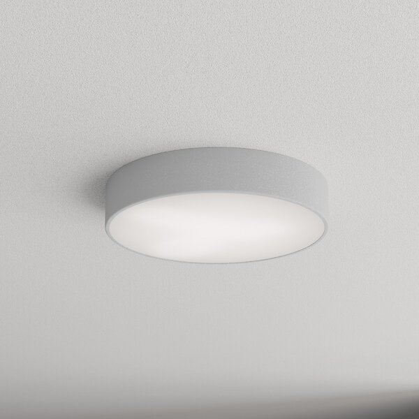 TEMAR LIGHTING Stropna svetilka Cleo 400, IP54, Ø 40 cm siva, zatemnjen, Siva, Dnevna soba / jedilnica, Kovina, Sodobni
