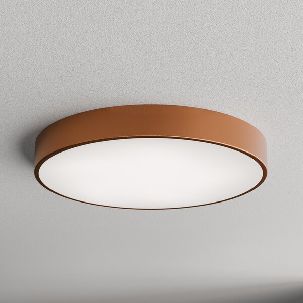 TEMAR LIGHTING Stropna svetilka Cleo 600, Ø 60 cm, baker, zatemnjen, Bakrena, Dnevna soba / jedilnica, Kovina
