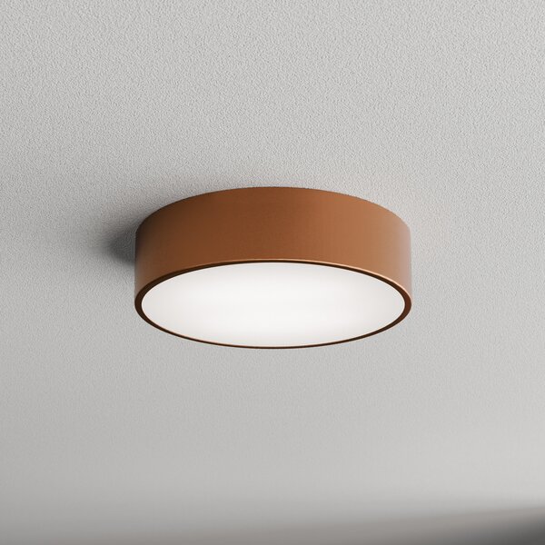 TEMAR LIGHTING Stropna svetilka Cleo 300, Ø 30 cm, baker, zatemnjen, Bakrena, Dnevna soba / jedilnica, Kovina, Sodobni
