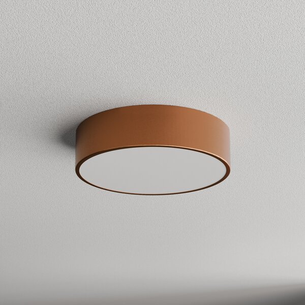 TEMAR LIGHTING Stropna svetilka Cleo 300, Ø 30 cm, baker, zatemnjen, Bakrena, Dnevna soba / jedilnica, Kovina, Sodobni