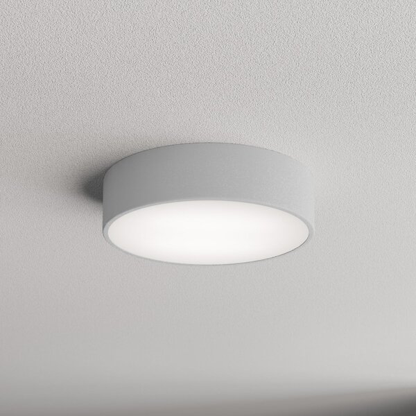 TEMAR LIGHTING Stropna svetilka Cleo 300, IP54, Ø 30 cm siva, zatemnjen, Siva, Dnevna soba / jedilnica, Kovina, Sodobni