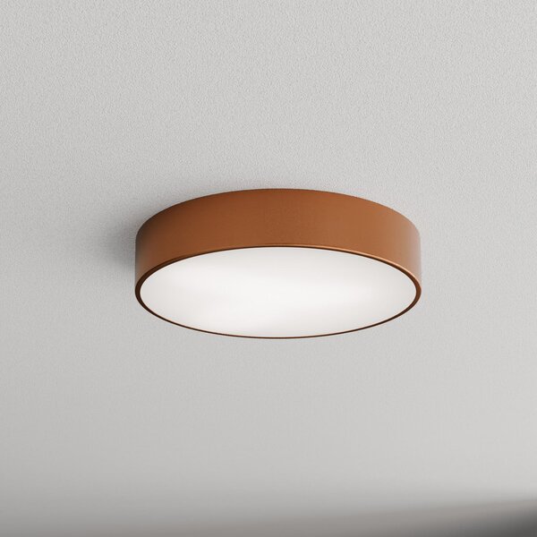 TEMAR LIGHTING Stropna svetilka Cleo 400, Ø 40 cm, baker, zatemnjen, Bakrena, Dnevna soba / jedilnica, Kovina