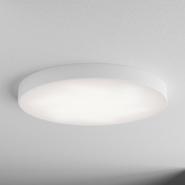TEMAR LIGHTING Stropna svetilka Cleo, Ø 78 cm, IP20, bela, kovinska, E27, zatemnjen, Bela, Dnevna soba / jedilnica, Kovina, Sodobni