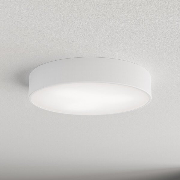 TEMAR LIGHTING Stropna svetilka Cleo, Ø 40 cm, IP20, bela, kovina, E27, zatemnjen, Bela, Dnevna soba / jedilnica, Kovina, Sodobni