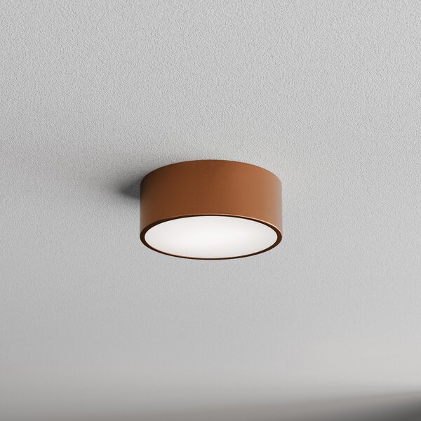 TEMAR LIGHTING Stropna svetilka Cleo 200, bakrena, senzor, IP20, Ø 20 cm, E27, zatemnjen, Bakrena, Dnevna soba / jedilnica, Kovina, Sodobni