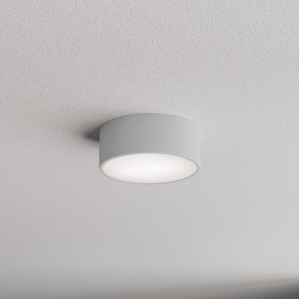 TEMAR LIGHTING Stropna svetilka Cleo 200, siva, senzor, IP20, Ø 20 cm, E27, zatemnjen, Siva, Dnevna soba / jedilnica, Kovina, Sodobni