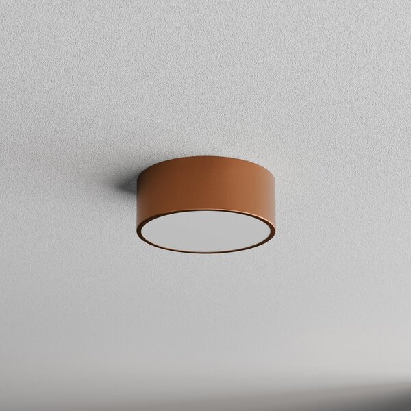 TEMAR LIGHTING Stropna svetilka Cleo 200, baker, senzor, IP54, Ø 20 cm, kovina, Bakrena, Hodnik, Kovina, Sodobni