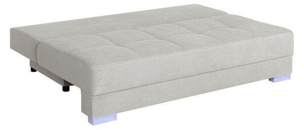 ZOFA S POSTELJNO FUNKCIJO, krem barve tekstil, leseni material