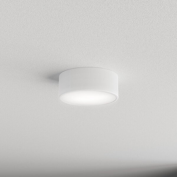TEMAR LIGHTING Stropna svetilka Cleo, Ø 20 cm, IP20, bela, kovina, E27, zatemnjen, Bela, Dnevna soba / jedilnica, Kovina, Sodobni