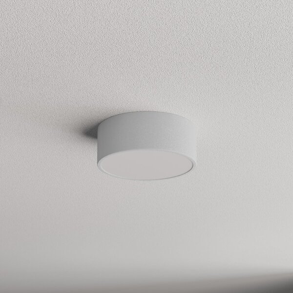 TEMAR LIGHTING Stropna svetilka Cleo 200, siva, senzor, IP54, Ø 20 cm, kovina, Siva, Hodnik, Kovina, Sodobni