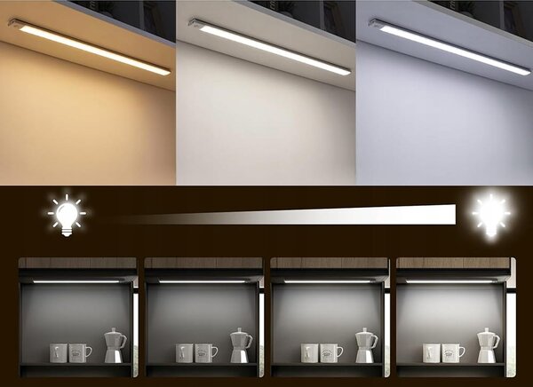LED samolepilna aku. svetilka s senzorjem gibanja 30cm USB