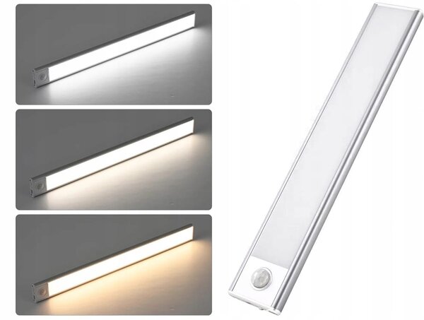 LED samolepilna aku. svetilka s senzorjem gibanja 30cm USB