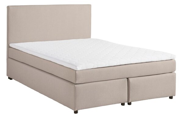 Bessagi Home Postelja Boxspring Florinda, Bež, Z Nadvložkom, 140x200