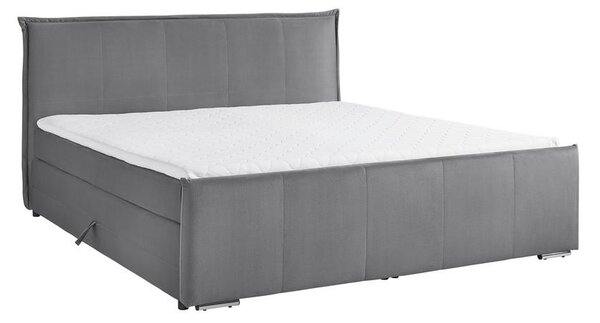 Bessagi Home Postelja Boxspring Leonora, Siva, Z Nadvložkom, 200x200