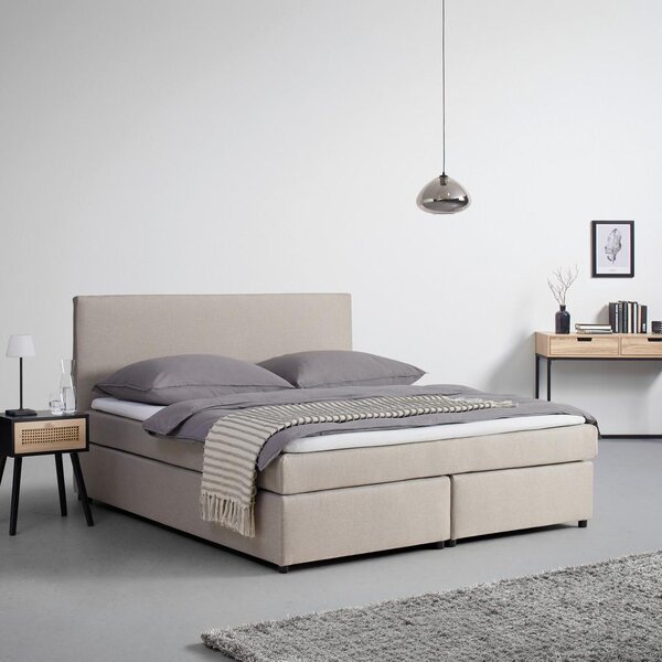 Bessagi Home Postelja Boxspring Florinda, Bež, Z Nadvložkom, 180x200