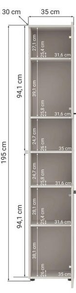VISOKA OMARA 35/195/30 cm