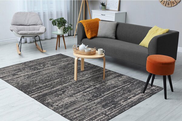 RAVNO TKANA PREPROGA 80/150 cm tkano siva