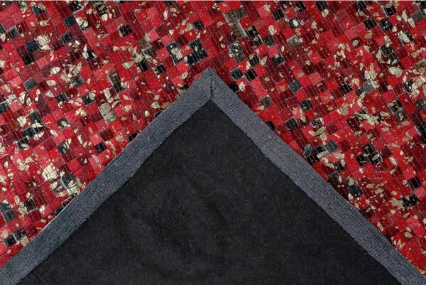 TEKAČ Finish 80/150 cm rdeča, zlate barve