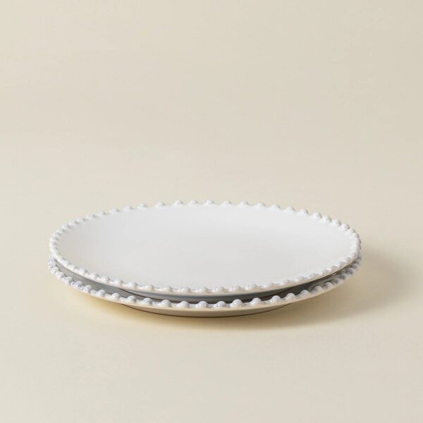 Bel keramičen desertni krožnik Costa Nova Pearl, ⌀ 22 cm